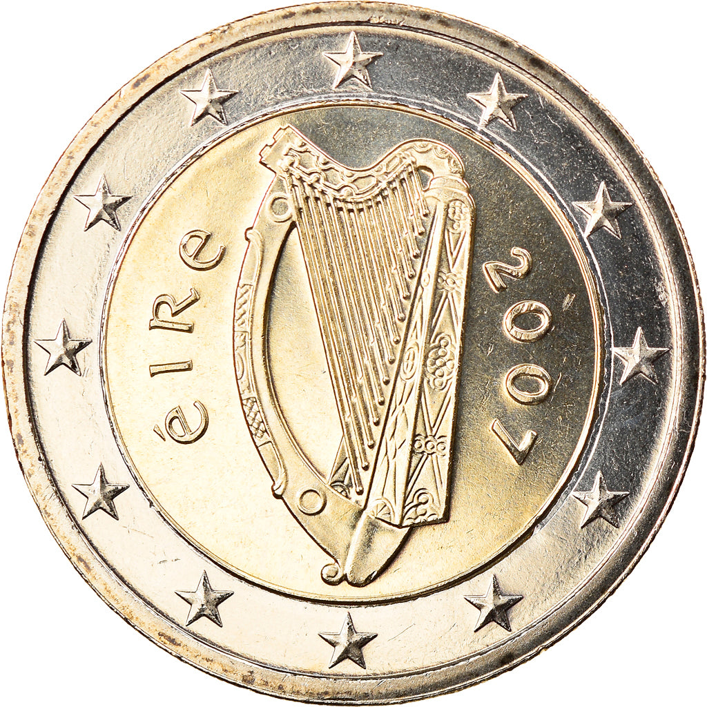 REPÚBLICA DE IRLANDA, 2 Euro, 2007, Sandyford, FDC, Bimetálico, KM:51