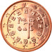 Portugal, 5 Euro Cent, 2002, Lisbon, MS(65-70), Aço Cromado a Cobre, KM:742