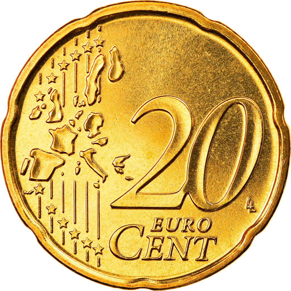 Portogallo, 20 Euro Cent, 2002, Lisbon, FDC, Ottone, KM:744