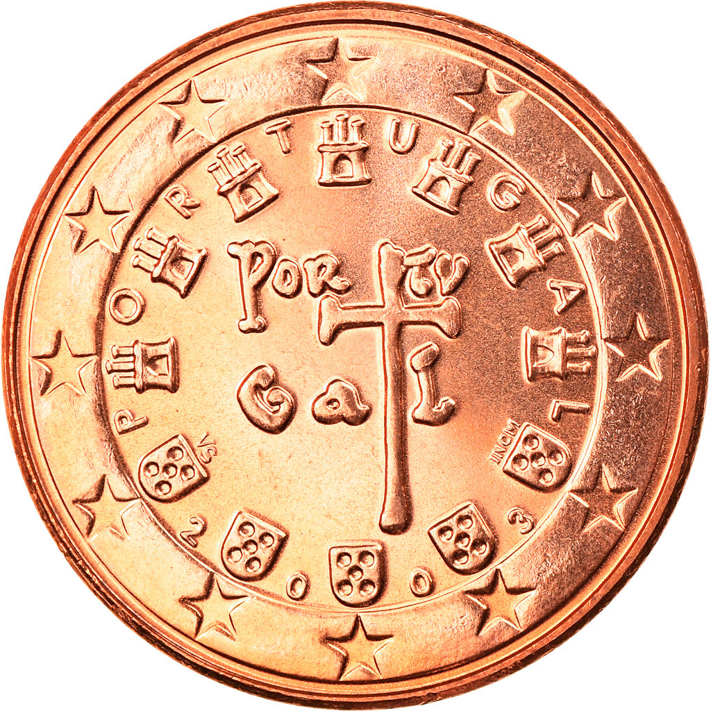 Portugal, 5 Euro Cent, 2003, Lisbon, MS(65-70), Copper Plated Steel, KM:742