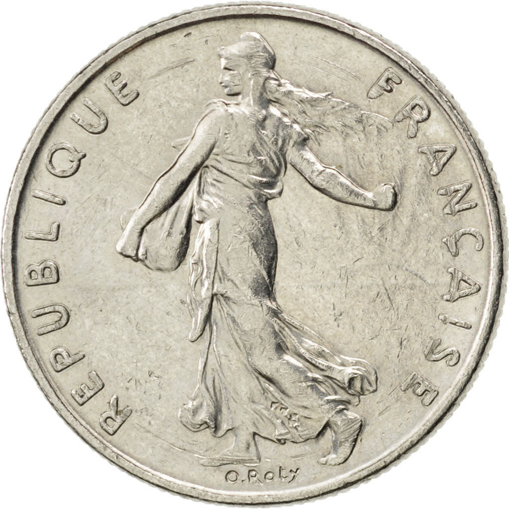 FRANCE, Semeuse, 1/2 Franc, 1992, Paris, KM #931.1, EF(40-45), Nickel, 19.5,...