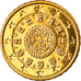 Portugal, 10 Euro Cent, 2004, Lisbon, MS(65-70), Brass, KM:743