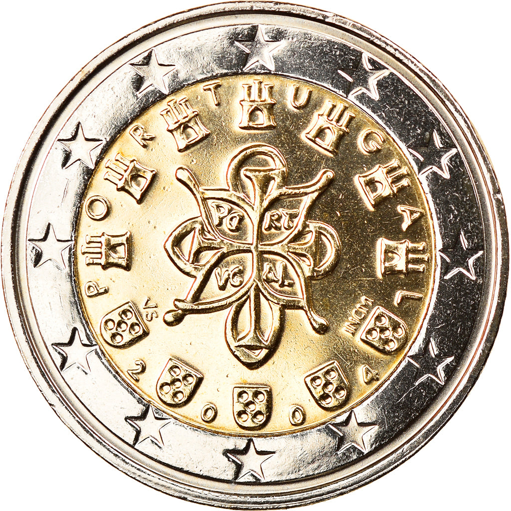 Portugal, 2 Euro, 2004, Lisbon, MS(65-70), Bi-Metallic, KM:747
