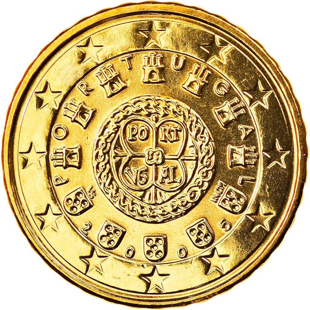 Portugal, 10 Euro Cent, 2005, Lisbon, MS(65-70), Brass, KM:743