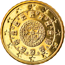 Portugal, 10 Euro Cent, 2005, Lisbon, MS(65-70), Brass, KM:743