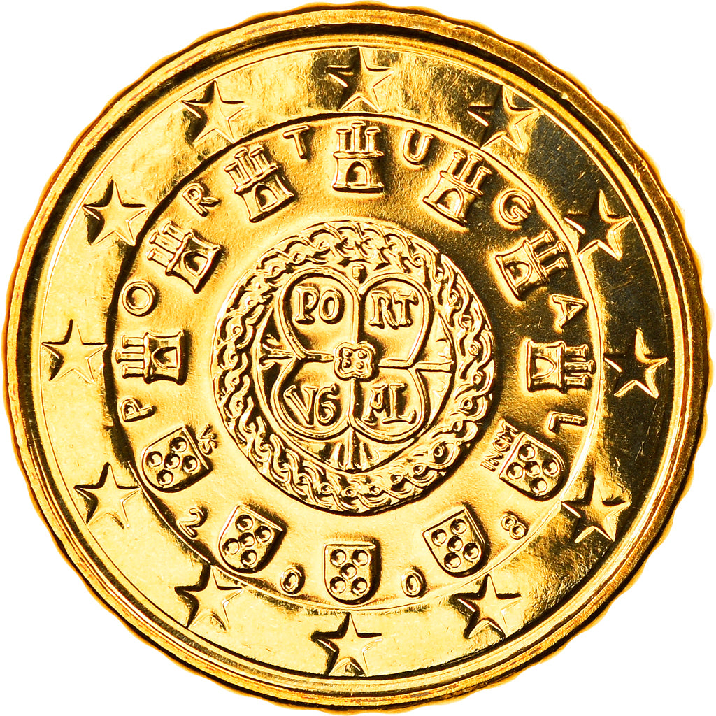 Portugal, 10 Euro Cent, 2008, Lisbonne, FDC, Laiton, KM:763