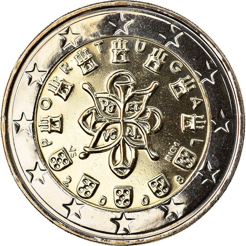 Portugal, 2 Euro, 2008, Lisbon, MS(65-70), Bi-Metallic, KM:767