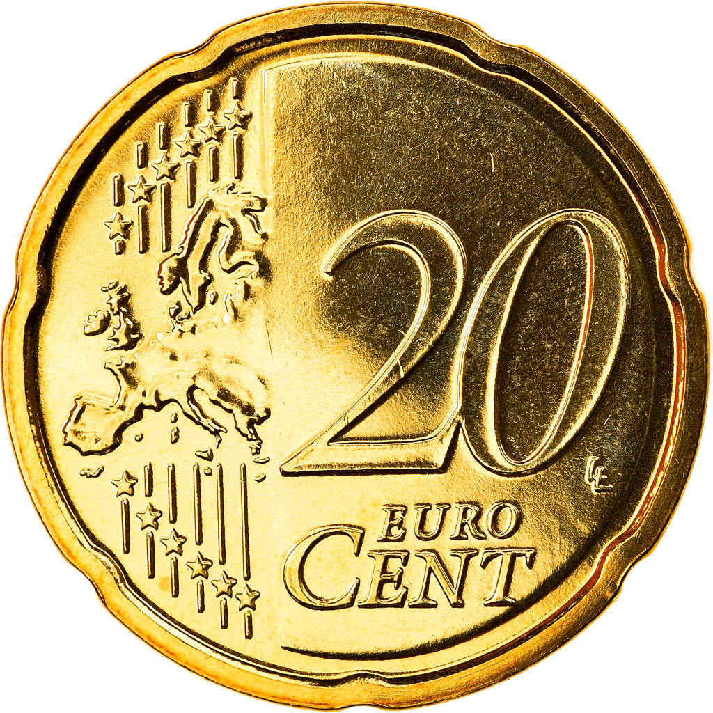 Portugal, 20 Euro Cent, 2009, Lisbon, MS(65-70), Brass, KM:764