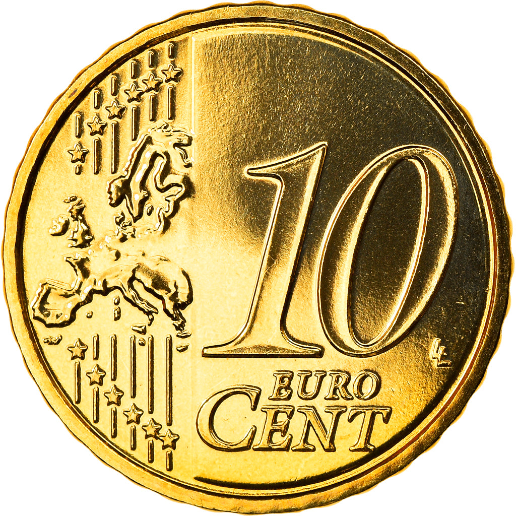 Portugal, 10 Euro Cent, 2010, Lisbon, STGL, Messing, KM:763