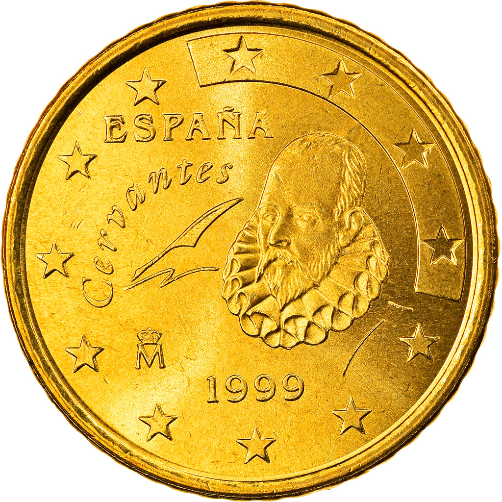 Spanien, 50 Euro Cent, 1999, Madrid, STGL, Messing, KM:1045