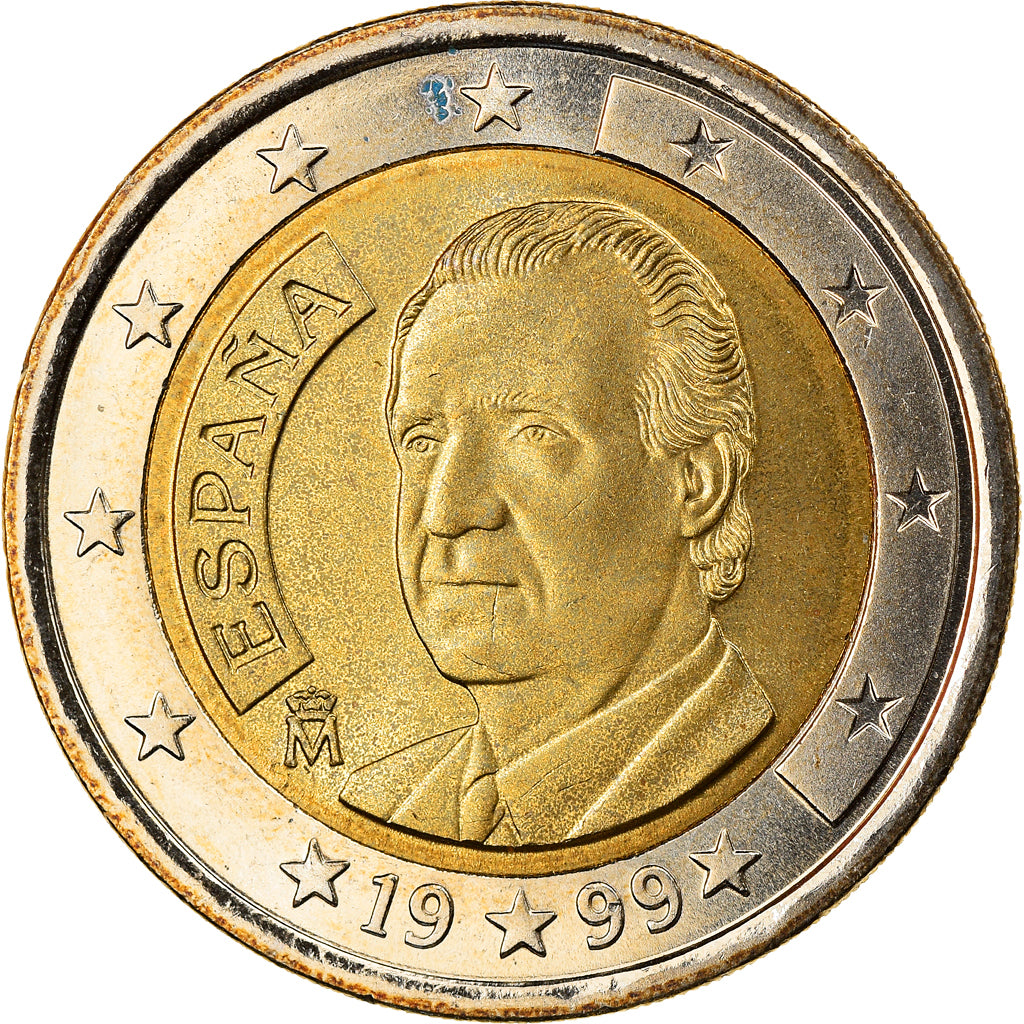 Spain, 2 Euro, 1999, Madrid, MS(65-70), Bi-Metallic, KM:1047