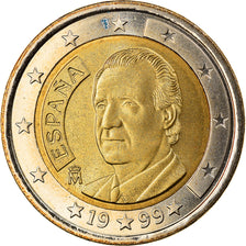 Spain, 2 Euro, 1999, Madrid, MS(65-70), Bi-Metallic, KM:1047