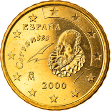 Spagna, 10 Euro Cent, 2000, Madrid, FDC, Ottone, KM:1043