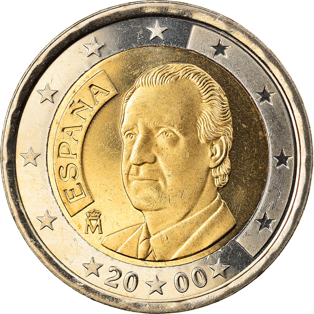 Spain, 2 Euro, 2000, Madrid, MS(65-70), Bi-Metallic, KM:1047