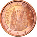 Hiszpania, Euro Cent, 2002, Madrid, MS(65-70), Miedź platerowana stalą