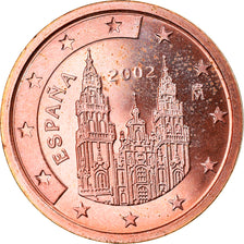 Spain, 2 Euro Cent, 2002, Madrid, MS(65-70), Copper Plated Steel, KM:1041