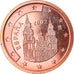 Spain, 2 Euro Cent, 2002, Madrid, MS(65-70), Copper Plated Steel, KM:1041