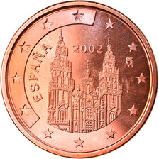 Spain, 5 Euro Cent, 2002, Madrid, MS(65-70), Copper Plated Steel, KM:1042