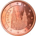 Spain, 5 Euro Cent, 2002, Madrid, MS(65-70), Copper Plated Steel, KM:1042