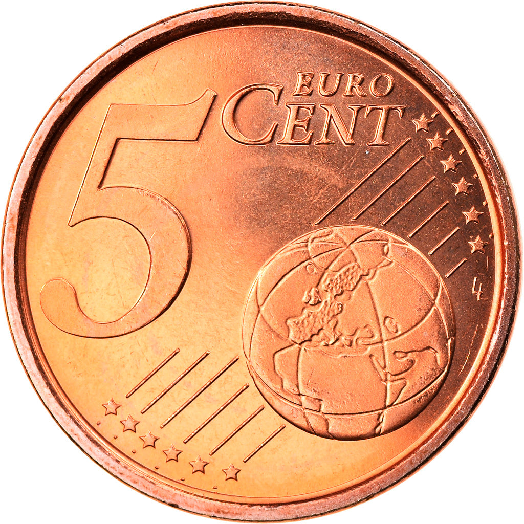 Spain, 5 Euro Cent, 2002, Madrid, MS(65-70), Copper Plated Steel, KM:1042