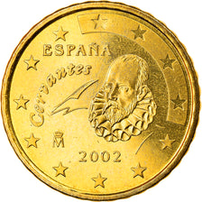 Espanha, 10 Euro Cent, 2002, Madrid, MS(65-70), Latão, KM:1043