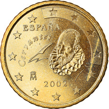 Spagna, 50 Euro Cent, 2002, Madrid, FDC, Ottone, KM:1045