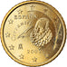 Spagna, 50 Euro Cent, 2002, Madrid, FDC, Ottone, KM:1045