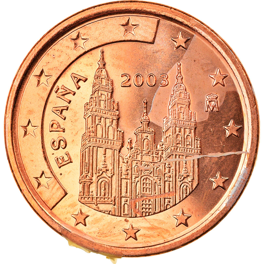 Spanien, 5 Euro Cent, 2003, Madrid, STGL, Copper Plated Steel, KM:1042
