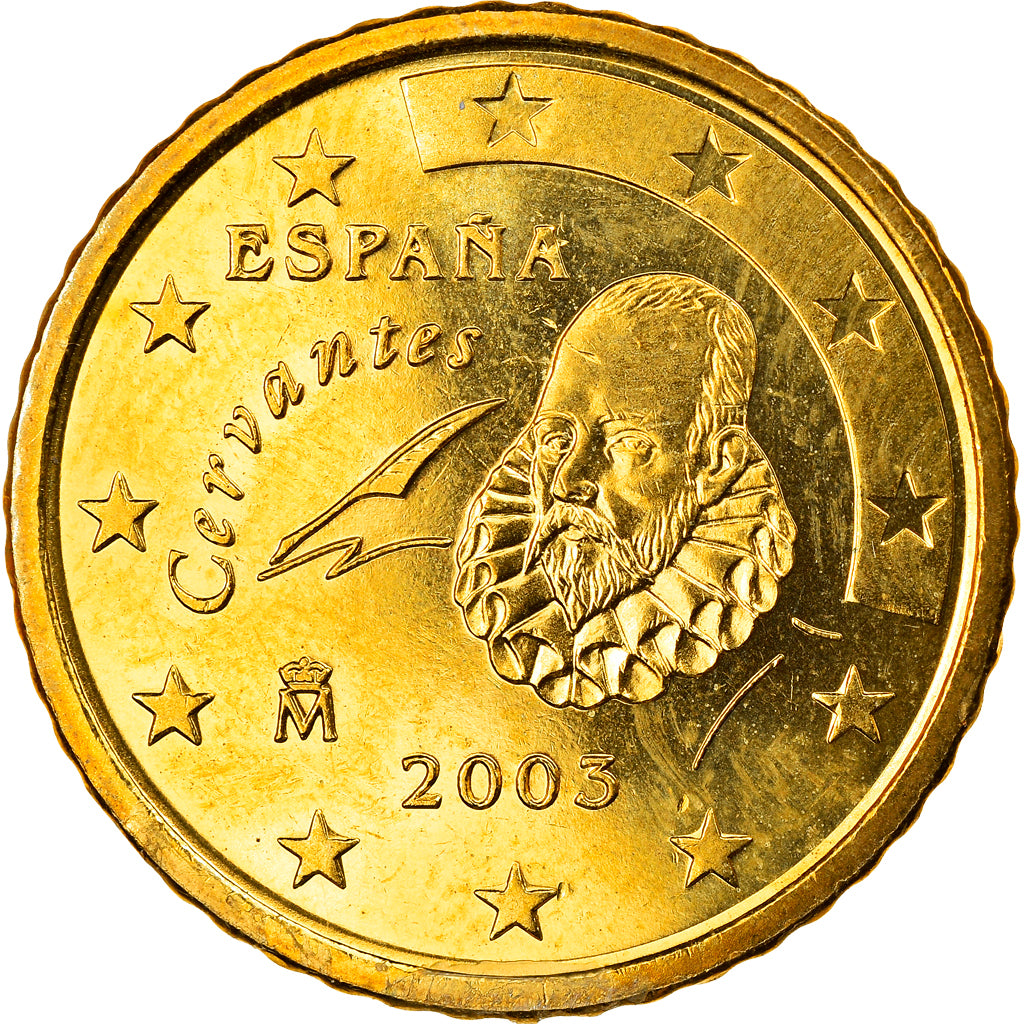 Spain, 50 Euro Cent, 2003, Madrid, MS(65-70), Brass, KM:1045