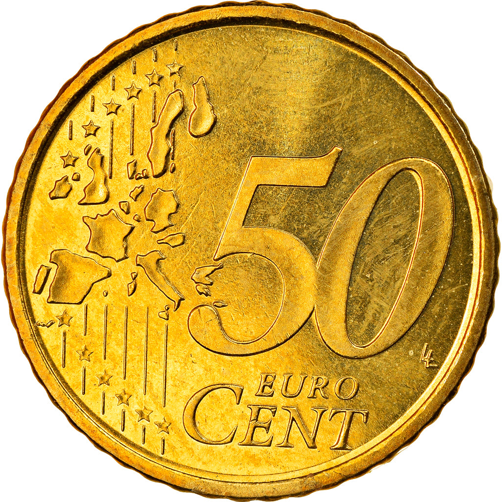 Spain, 50 Euro Cent, 2003, Madrid, MS(65-70), Brass, KM:1045