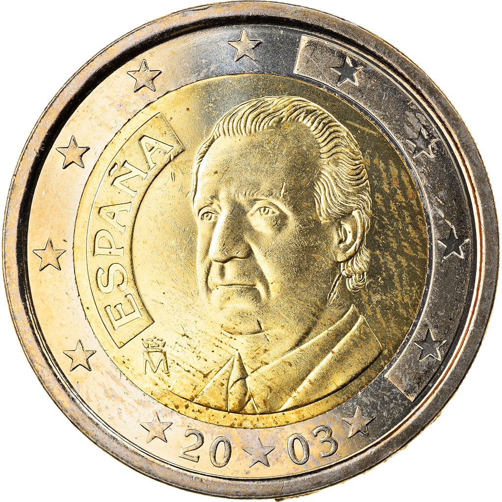 Spain, 2 Euro, 2003, Madrid, MS(65-70), Bi-Metallic, KM:1047