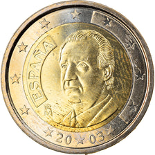 Spain, 2 Euro, 2003, Madrid, MS(65-70), Bi-Metallic, KM:1047
