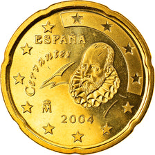 Spagna, 20 Euro Cent, 2004, Madrid, FDC, Ottone, KM:1044