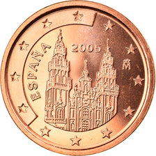 Spain, 2 Euro Cent, 2005, Madrid, MS(65-70), Copper Plated Steel, KM:1041