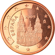España, 5 Euro Cent, 2005, Madrid, FDC, Cobre chapado en acero, KM:1042