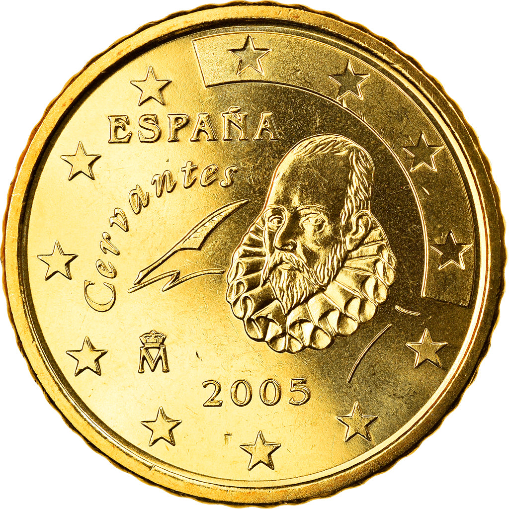 Spain, 50 Euro Cent, 2005, Madrid, MS(65-70), Brass, KM:1045