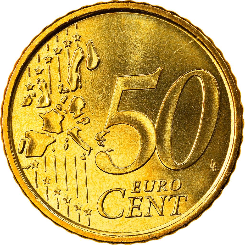 Spain, 50 Euro Cent, 2005, Madrid, MS(65-70), Brass, KM:1045