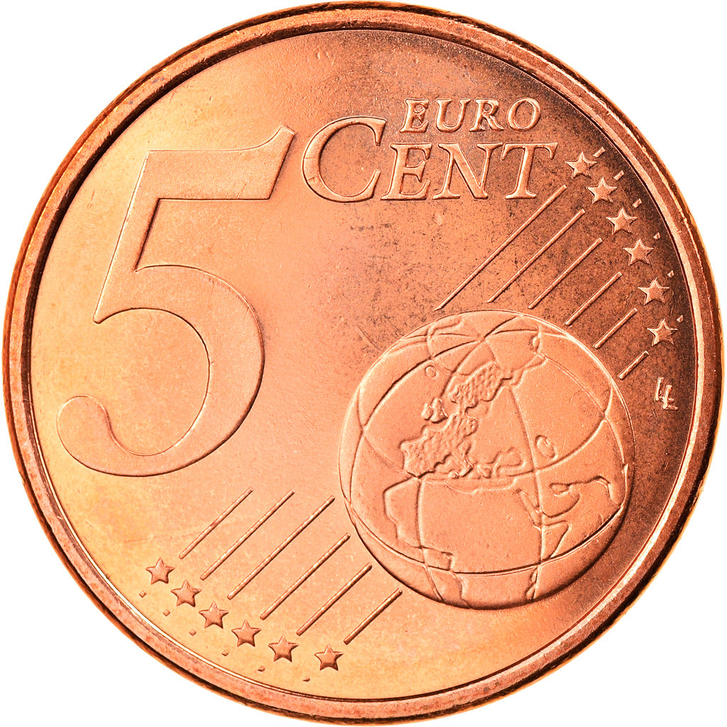 Espanha, 5 Euro Cent, 2007, Madrid, MS(65-70), Aço Cromado a Cobre, KM:1042