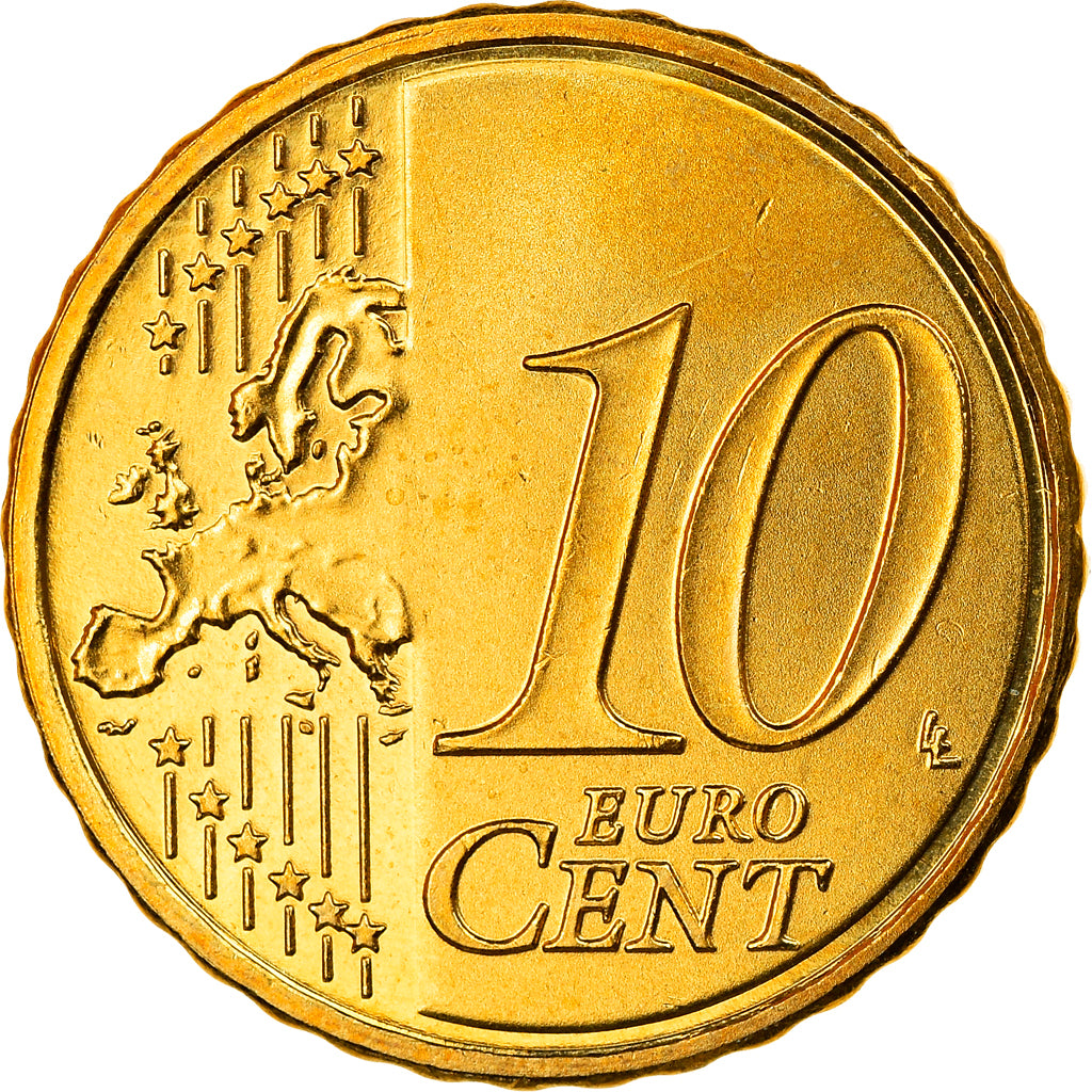 Spanien, 10 Euro Cent, 2007, Madrid, STGL, Messing, KM:1070