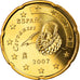 Spain, 20 Euro Cent, 2007, Madrid, MS(65-70), Brass, KM:1071