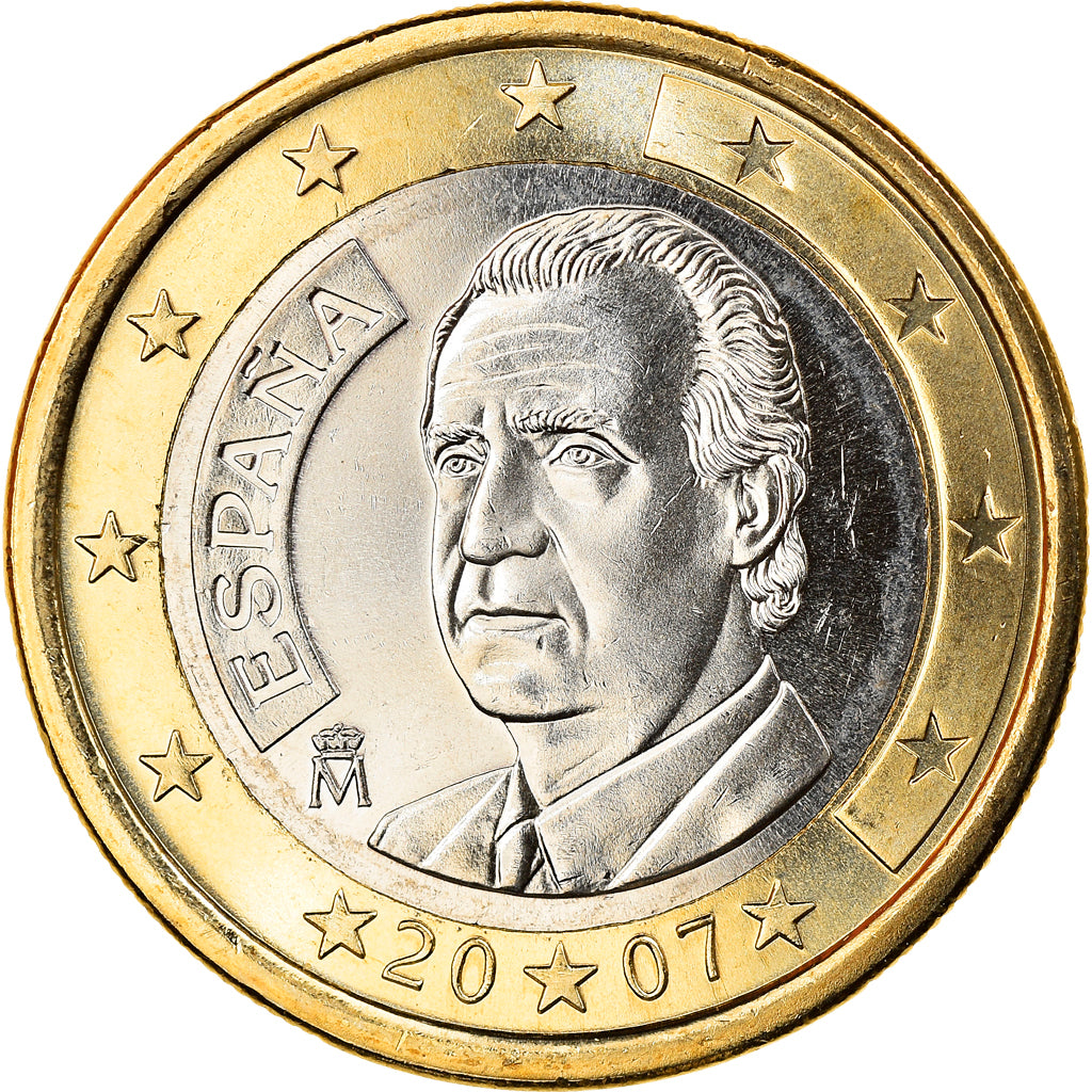Spain, Euro, 2007, Madrid, MS(65-70), Bi-Metallic, KM:1073