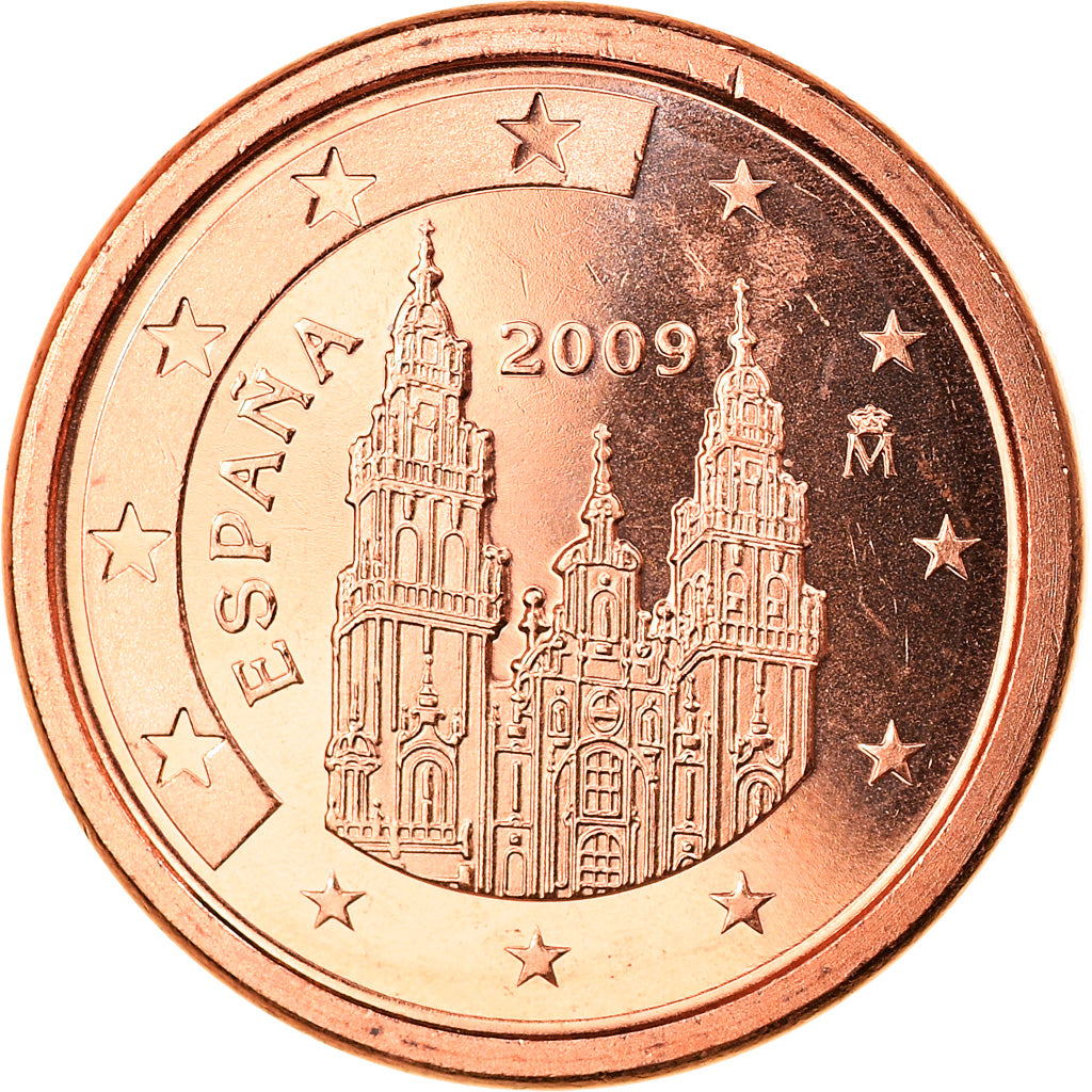 Spanien, Euro Cent, 2009, Madrid, STGL, Copper Plated Steel, KM:1040