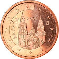 Spagna, 2 Euro Cent, 2009, Madrid, FDC, Acciaio placcato rame, KM:1041