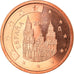 Spagna, 2 Euro Cent, 2009, Madrid, FDC, Acciaio placcato rame, KM:1041