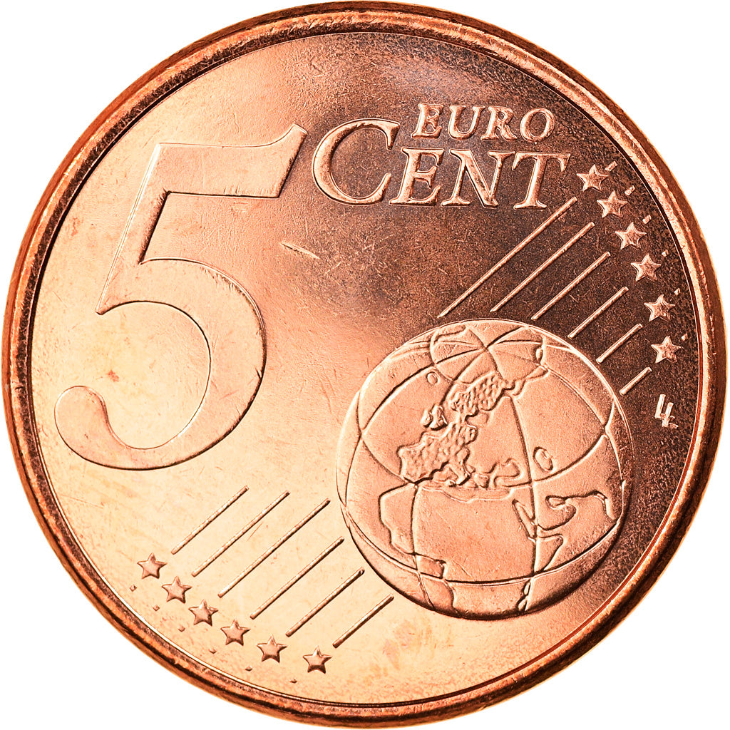 España, 5 Euro Cent, 2009, Madrid, FDC, Cobre chapado en acero, KM:1042