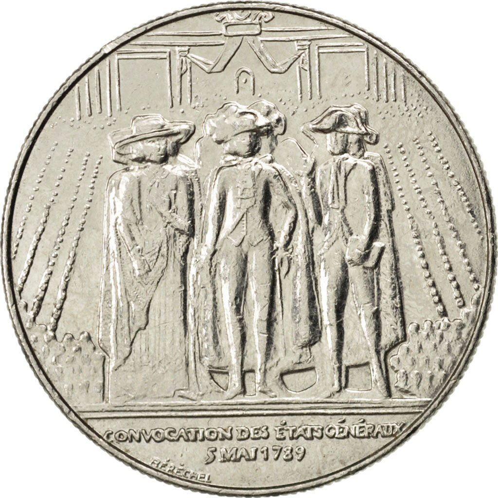 FRANCE, États généraux, Franc, 1989, KM #967, AU(55-58), Nickel, 24, Gadoury #47