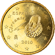 Spagna, 50 Euro Cent, 2010, Madrid, FDC, Ottone, KM:1149