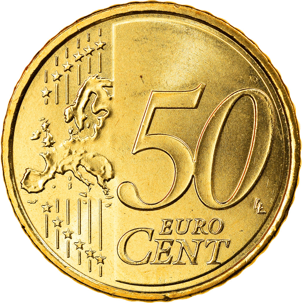 Spagna, 50 Euro Cent, 2010, Madrid, FDC, Ottone, KM:1149