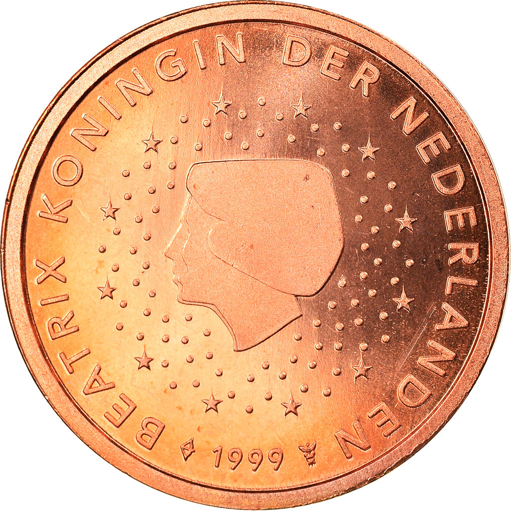 Netherlands, 2 Euro Cent, 1999, Utrecht, MS(65-70), Copper Plated Steel, KM:235