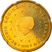Niederlande, 20 Euro Cent, 1999, Utrecht, STGL, Messing, KM:238
